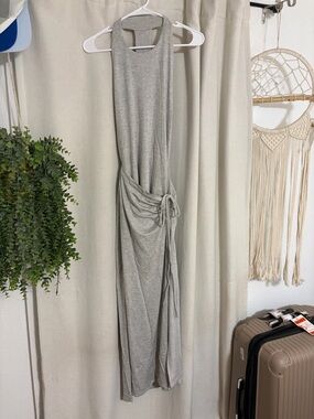 FP Intimately Gray Sleeveless Maxi Dress with Side Tie